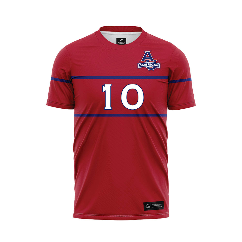 American - NCAA Women's Soccer : Lili Scoby - Red Soccer Jersey-0