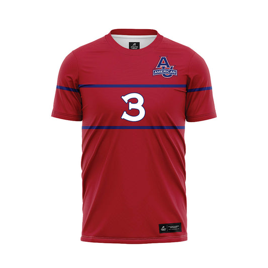 American - NCAA Women's Soccer : Kendall Henderson - Red Soccer Jersey-0