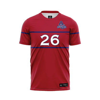 American - NCAA Women's Soccer : Autumn Freeman - Red Soccer Jersey-0