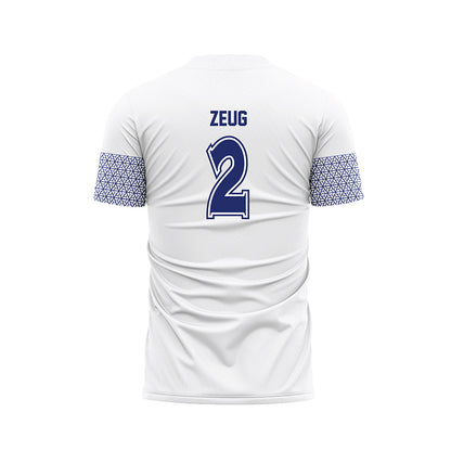 American - NCAA Women's Soccer : Julia Zeug - White Soccer Jersey-1