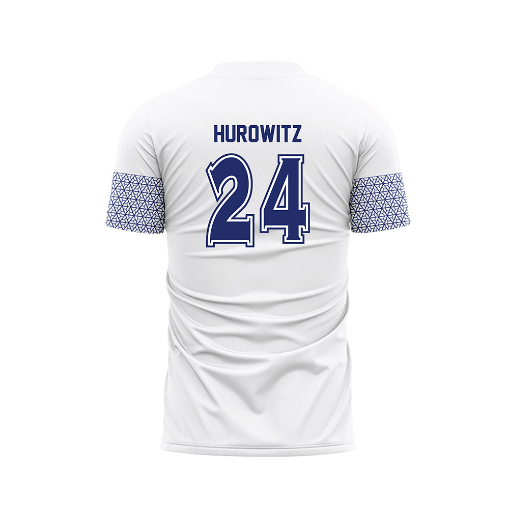 American - NCAA Women's Soccer : Maddie Hurowitz - White Soccer Jersey-1
