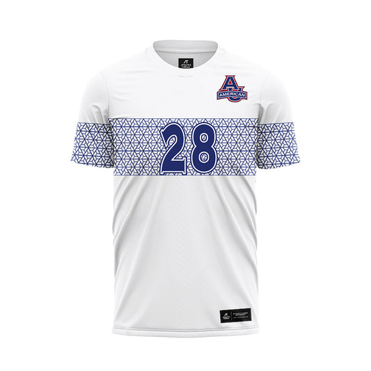 American - NCAA Women's Soccer : Isabella Miller - White Soccer Jersey-0