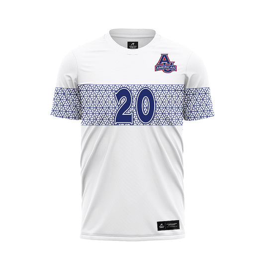 American - NCAA Women's Soccer : Lauren Sanders - White Soccer Jersey-0