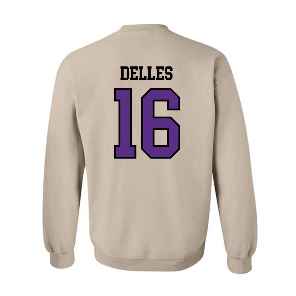 NU - NCAA Women's Lacrosse : Michaela Delles - Classic Shersey Crewneck Sweatshirt-1