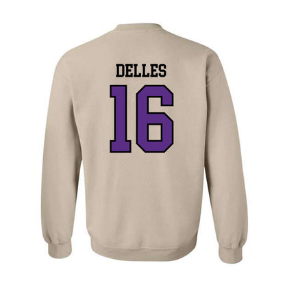 NU - NCAA Women's Lacrosse : Michaela Delles - Classic Shersey Crewneck Sweatshirt-1