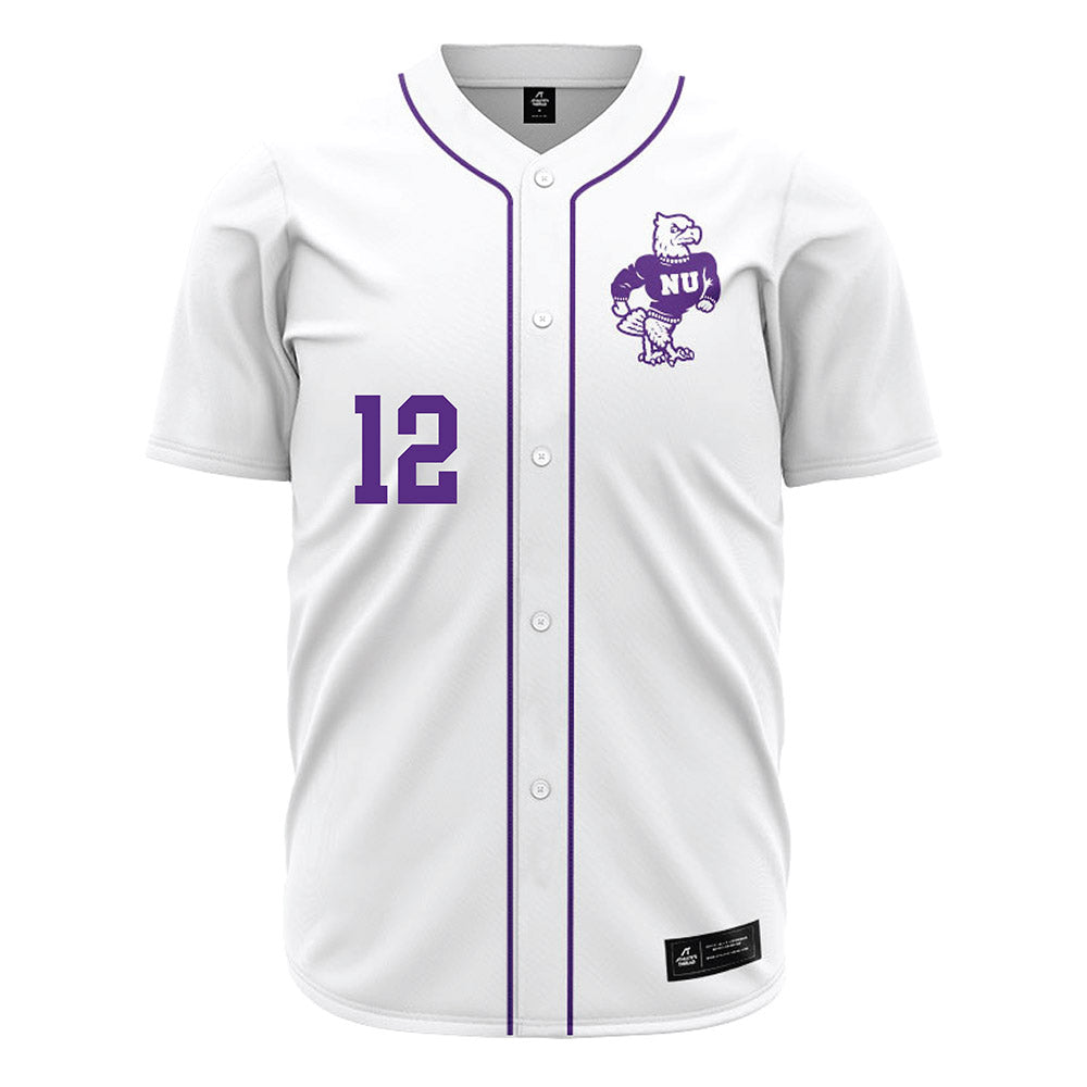 NU - NCAA Baseball : Dominic Puleo - White Jersey-0