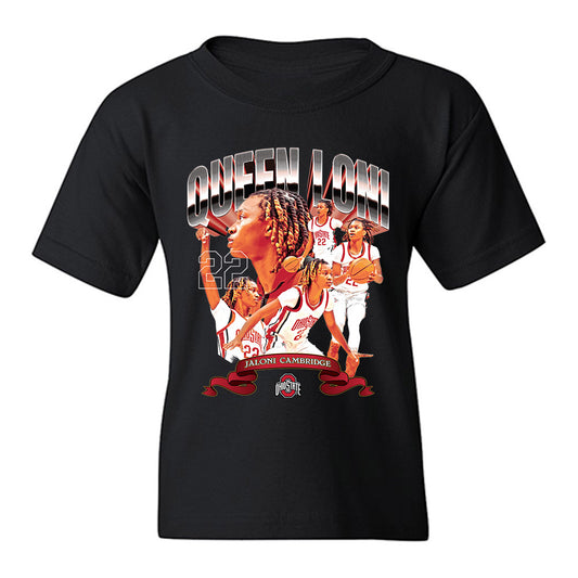 Ohio State - NCAA Women's Basketball : Jaloni Cambridge - Collage Youth T-Shirt-0