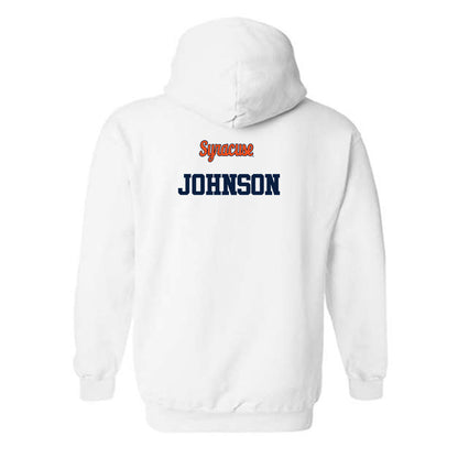 Syracuse - NCAA Football : Keyshawn Johnson - Classic Shersey Hooded Sweatshirt-1