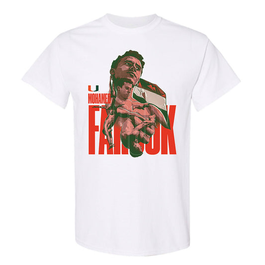 Miami - NCAA Men's Swimming & Diving : Mohamed Farouk - Player Collage T-Shirt-0