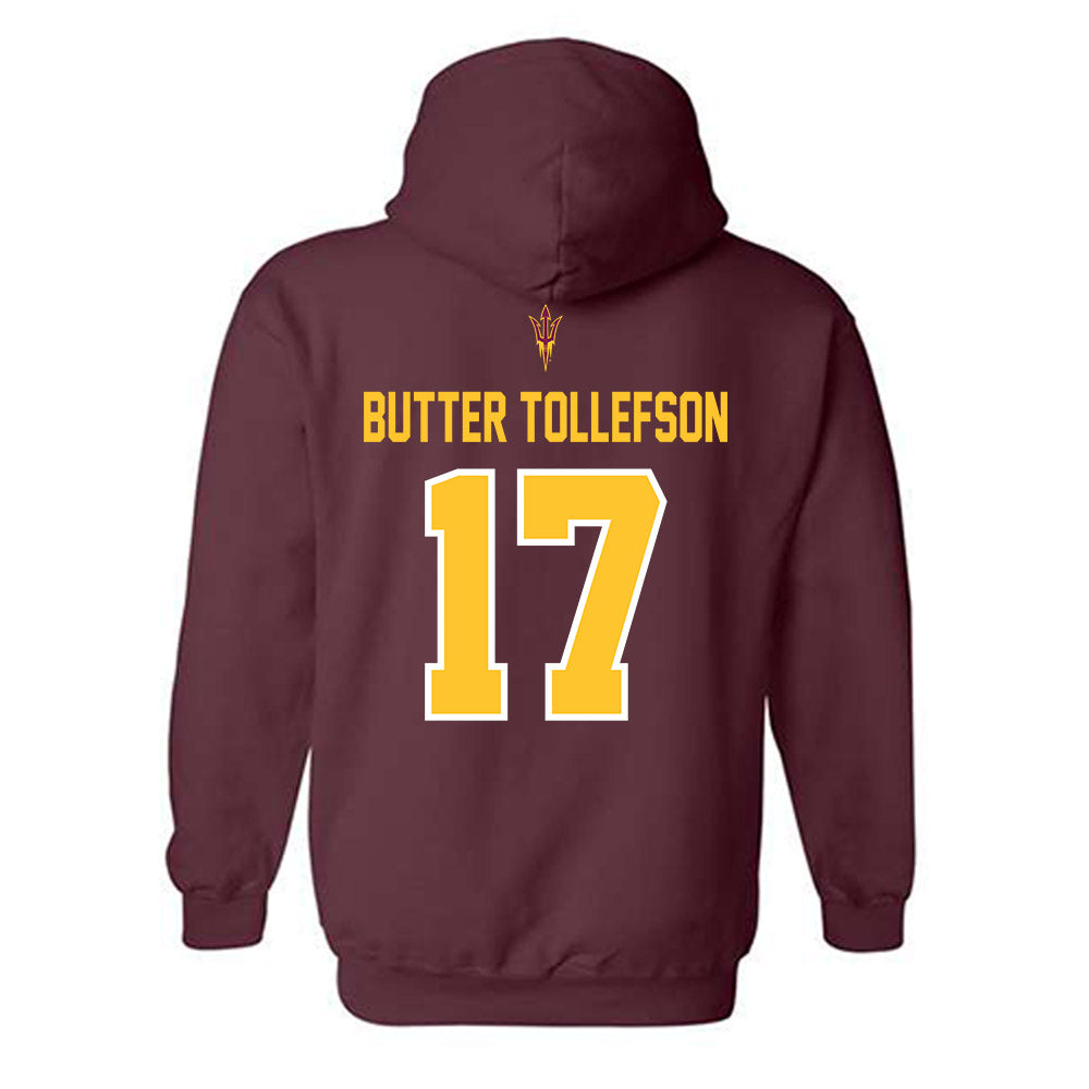 Arizona State - NCAA Football : Michael "Butter" Tollefson - Big12 Championship Hooded Sweatshirt-1