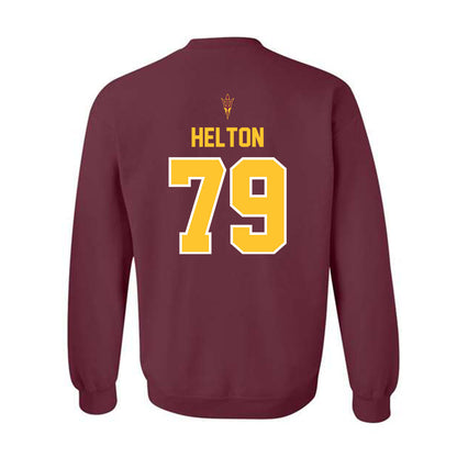 Arizona State - NCAA Football : Brent Helton - Big12 Championship Crewneck Sweatshirt-1