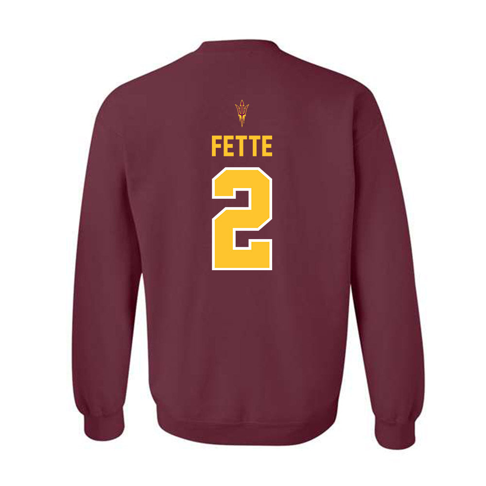 Arizona State - NCAA Football : Jake Fette - Big12 Championship Crewneck Sweatshirt-1