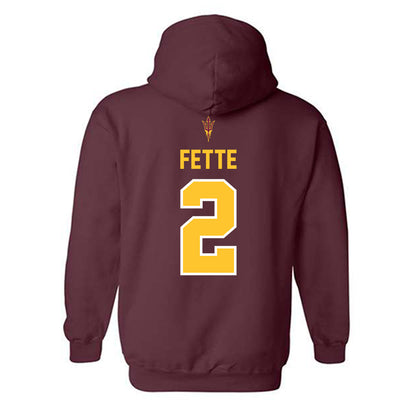 Arizona State - NCAA Football : Jake Fette - Big12 Championship Hooded Sweatshirt-1