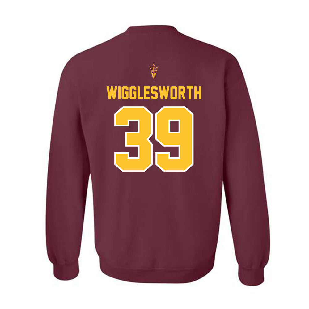 Arizona State - NCAA Football : Tyler Wigglesworth - Big12 Championship Crewneck Sweatshirt-1