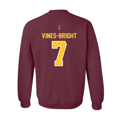 Arizona State - NCAA Football : Raiden Vines-Bright - Big12 Championship Crewneck Sweatshirt-1