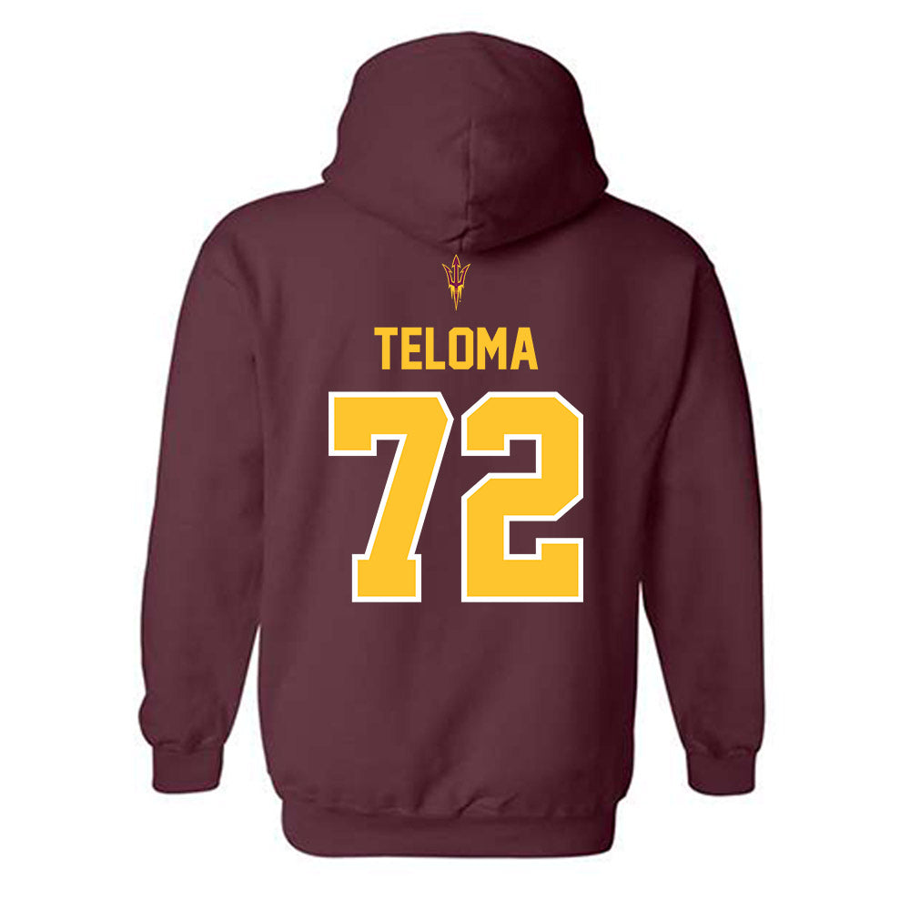 Arizona State - NCAA Football : Doughless Teloma - Big12 Championship Hooded Sweatshirt-1