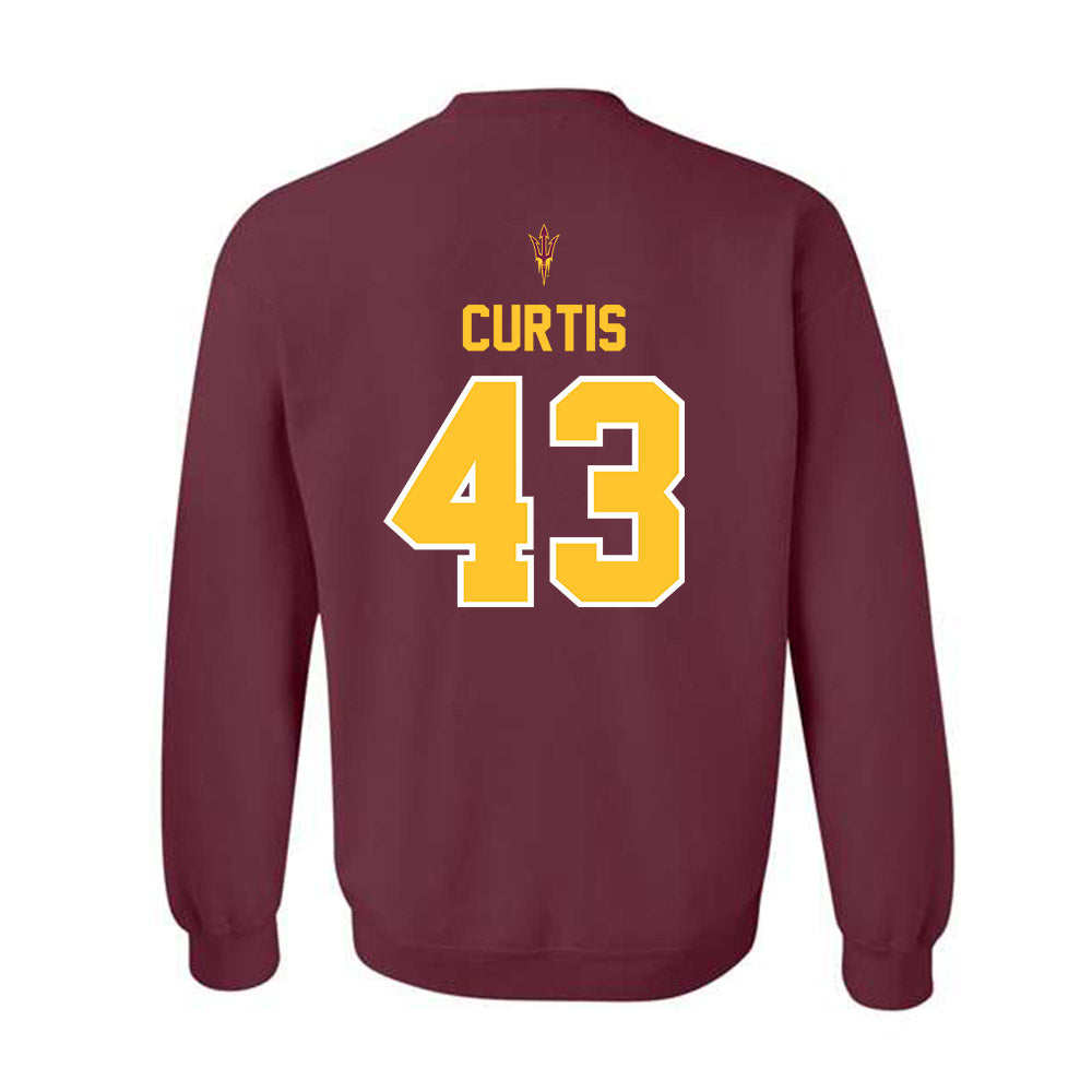 Arizona State - NCAA Football : Grayson Curtis - Big12 Championship Crewneck Sweatshirt-1