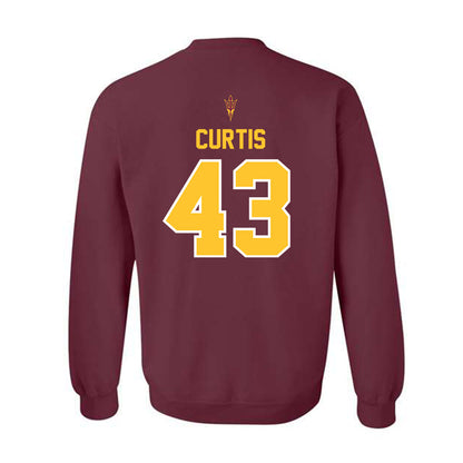 Arizona State - NCAA Football : Grayson Curtis - Big12 Championship Crewneck Sweatshirt-1
