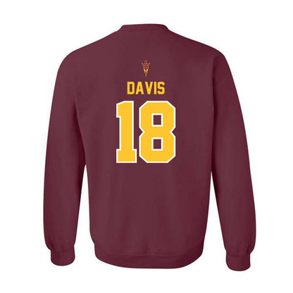 Arizona State - NCAA Football : Ramere Davis - Big12 Championship Crewneck Sweatshirt-1