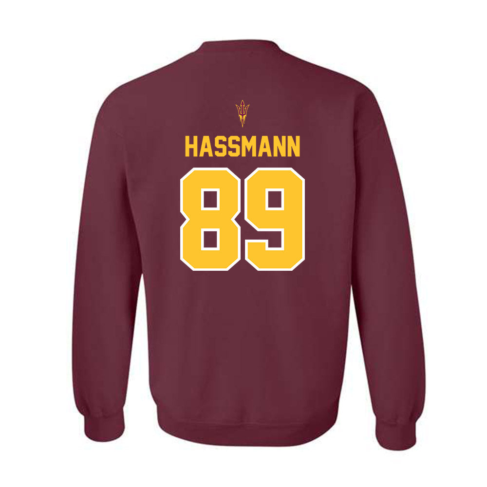 Arizona State - NCAA Football : Harry Hassmann - Big12 Championship Crewneck Sweatshirt-1
