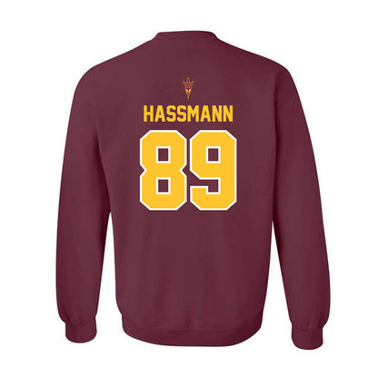 Arizona State - NCAA Football : Harry Hassmann - Big12 Championship Crewneck Sweatshirt-1