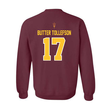 Arizona State - NCAA Football : Michael "Butter" Tollefson - Big12 Championship Crewneck Sweatshirt-1