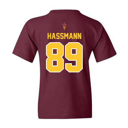 Arizona State - NCAA Football : Harry Hassmann - Big12 Championship Youth T-Shirt-1