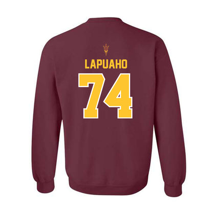 Arizona State - NCAA Football : Siosaia Lapuaho - Big12 Championship Crewneck Sweatshirt-1