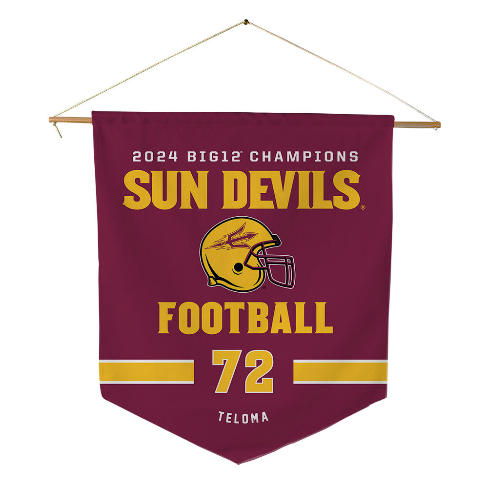 Arizona State - NCAA Football : Doughless Teloma - Big12 Pennant - 18" x 21"-0