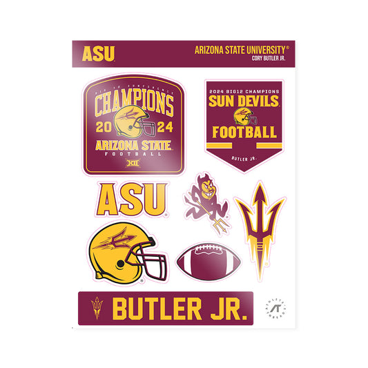 Arizona State - NCAA Football : Cory Butler Jr. - Big12 Sticker Sheet-0