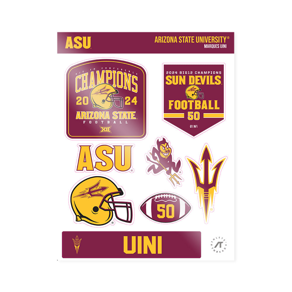 Arizona State - NCAA Football : Marques Uini - Big12 Sticker Sheet-0