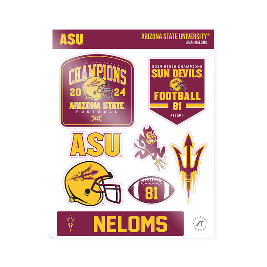 Arizona State - NCAA Football : Uriah Neloms - Big12 Sticker Sheet-0