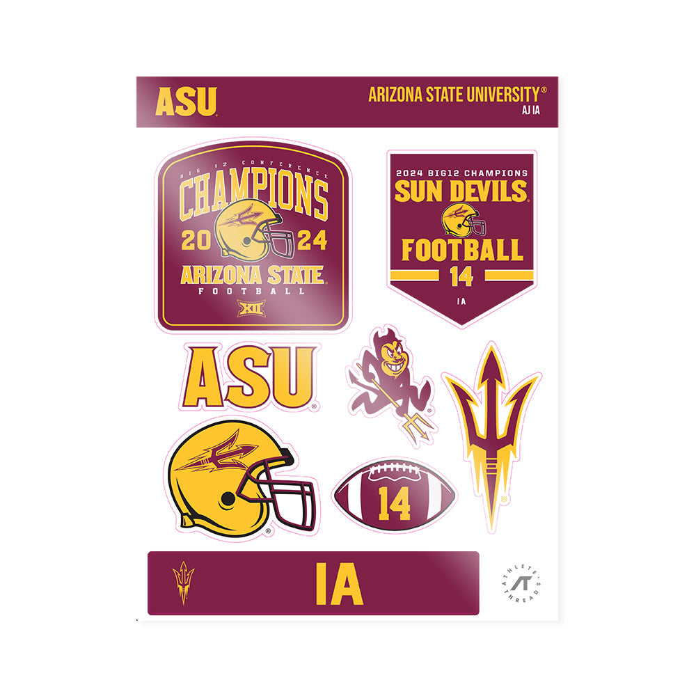 Arizona State - NCAA Football : AJ Ia - Big12 Sticker Sheet-0