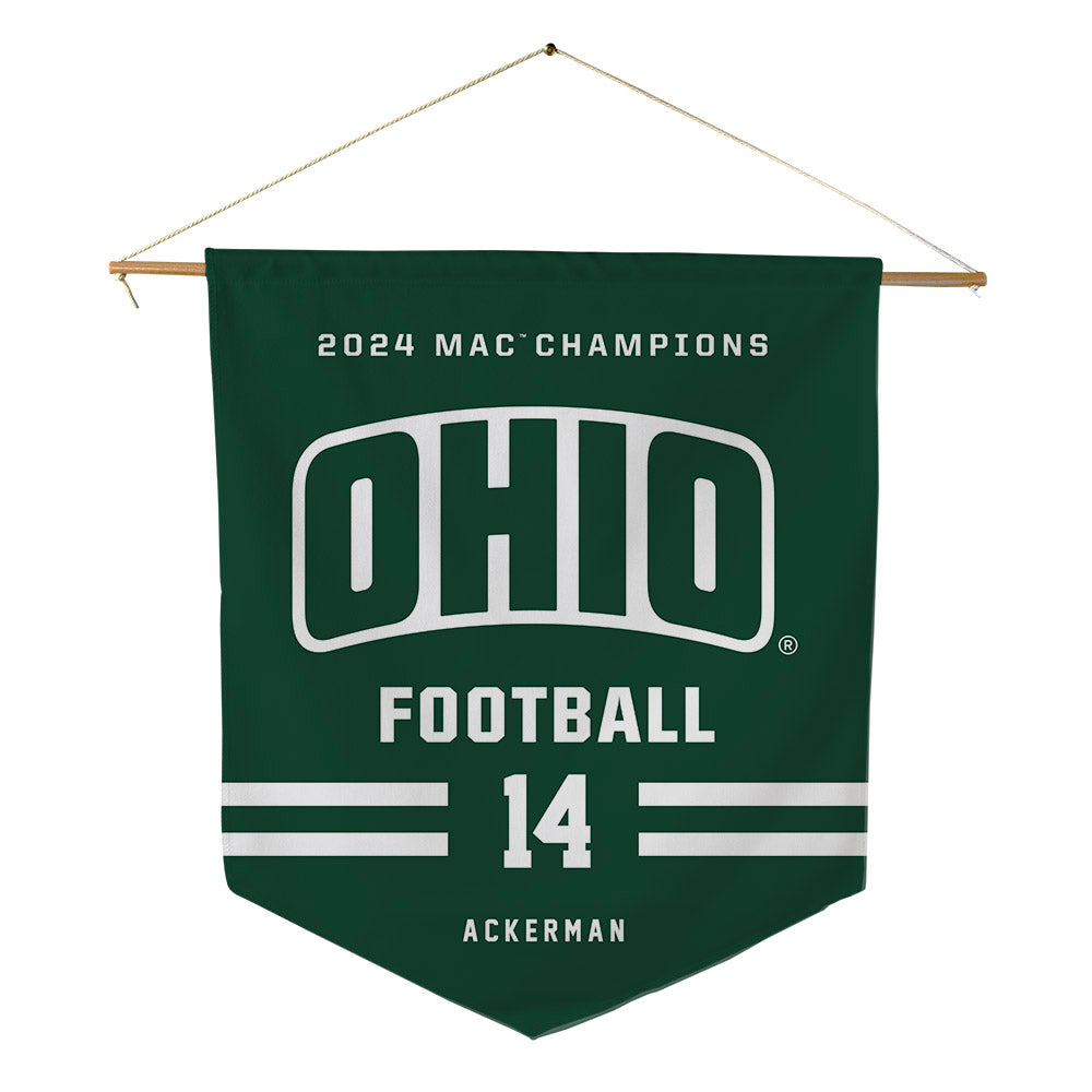 Ohio - NCAA Football : Ike Ackerman - MAC Pennant - 18" x 21"-0