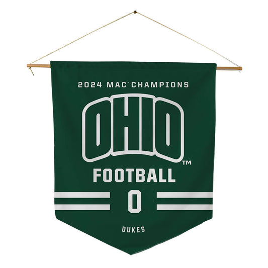 Ohio - NCAA Football : Nehemiah Dukes - MAC Pennant - 18" x 21"-0