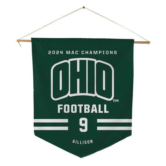 Ohio - NCAA Football : Ty Gillison - MAC Pennant - 18" x 21"-0