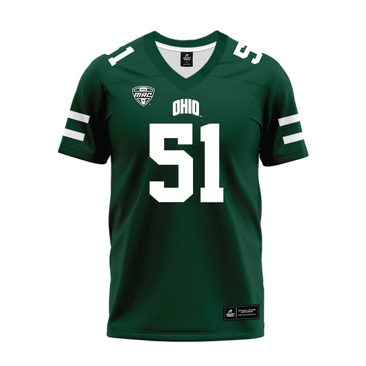 Ohio - NCAA Football : Job Mavrick - MAC Green Premium Football Jersey-0