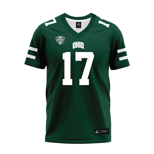Ohio - NCAA Football : Caleb Chamberlin - MAC Green Premium Football Jersey-0