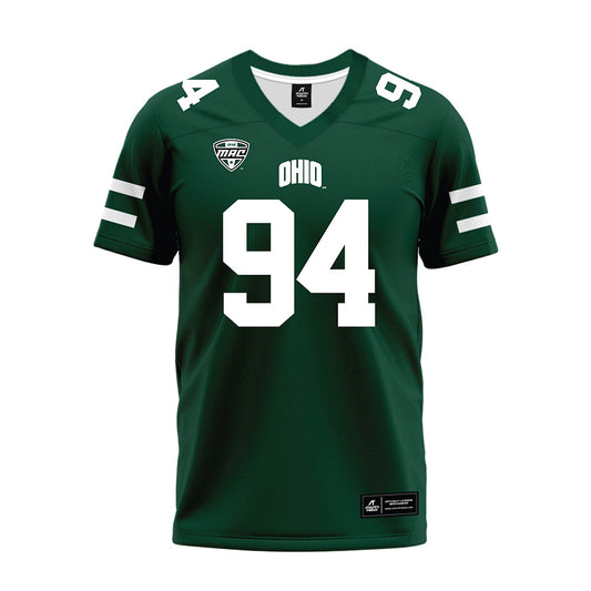 Ohio - NCAA Football : Bj Weaver - MAC Green Premium Football Jersey-0