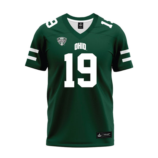 Ohio - NCAA Football : Dom Dorwart - MAC Green Premium Football Jersey-0