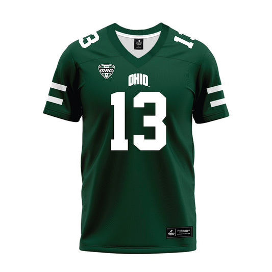 Ohio - NCAA Football : DJ Morton - MAC Green Premium Football Jersey-0