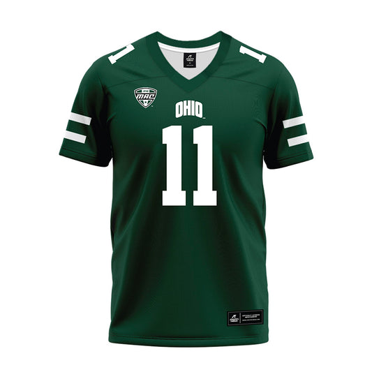 Ohio - NCAA Football : Evan Herrmann - MAC Green Premium Football Jersey-0