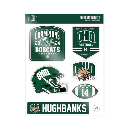 Ohio - NCAA Football : Marcus Hughbanks - MAC Sticker Sheet-0
