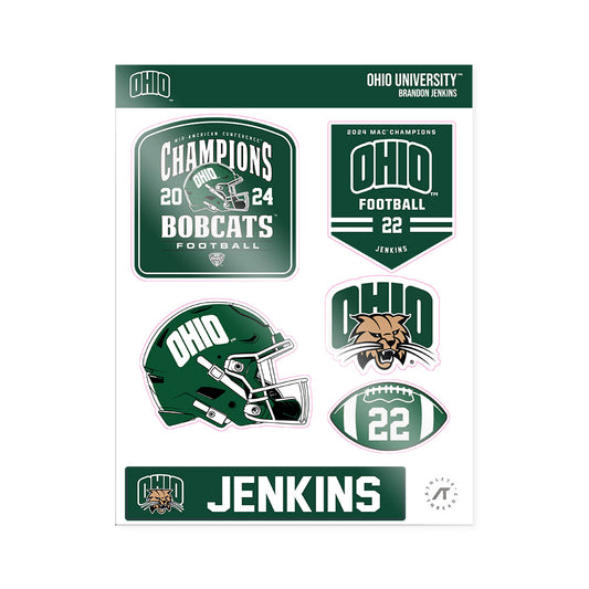 Ohio - NCAA Football : Brandon Jenkins - MAC Sticker Sheet-0