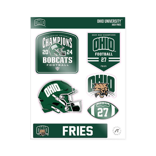 Ohio - NCAA Football : Jack Fries - MAC Sticker Sheet-0