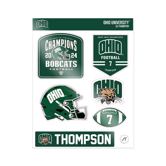 Ohio - NCAA Football : Eli Thompson - MAC Sticker Sheet-0