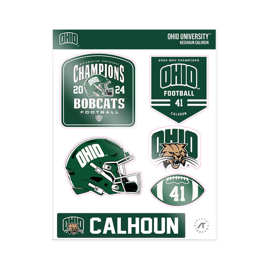 Ohio - NCAA Football : Keishaun Calhoun - MAC Sticker Sheet-0