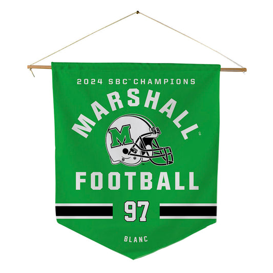 Marshall - NCAA Football : Nathaniel-Julien Blanc - SBC Champions Pennant - 18" x 21"-0