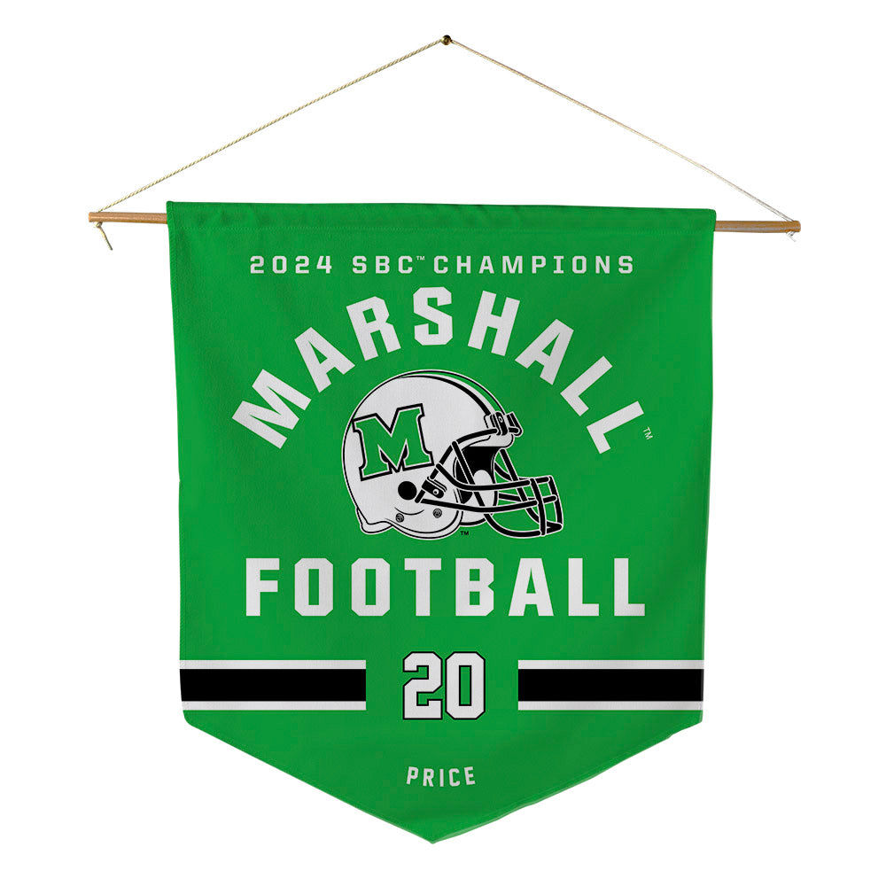 Marshall - NCAA Football : Judah Price - SBC Champions Pennant - 18" x 21"-0