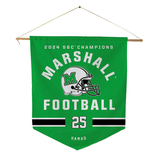 Marshall - NCAA Football : Andrew Hamad - SBC Champions Pennant - 18" x 21"-0